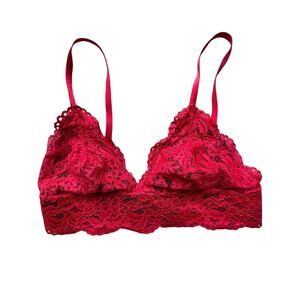 b.tempt'd Red and Black Lace Bralette Medium